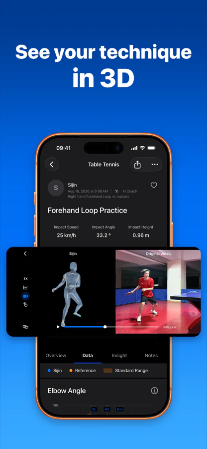 SportArc AI Coach 3D technique view