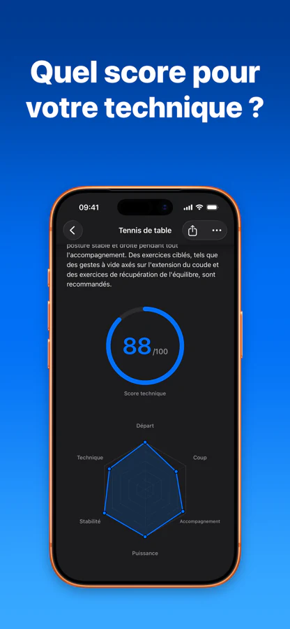 Score technique du coach IA SportArc