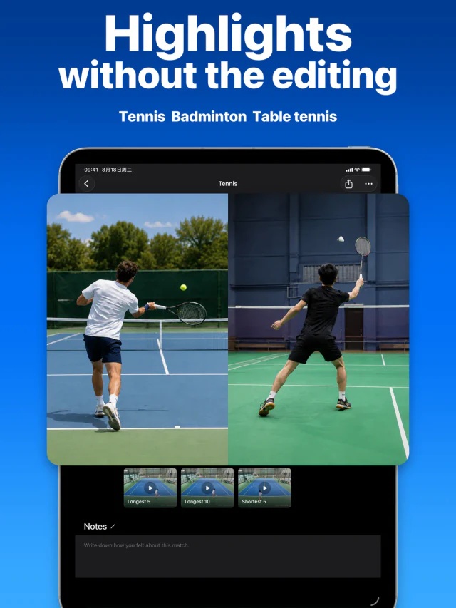 SportArc Auto Cut highlights on iPad