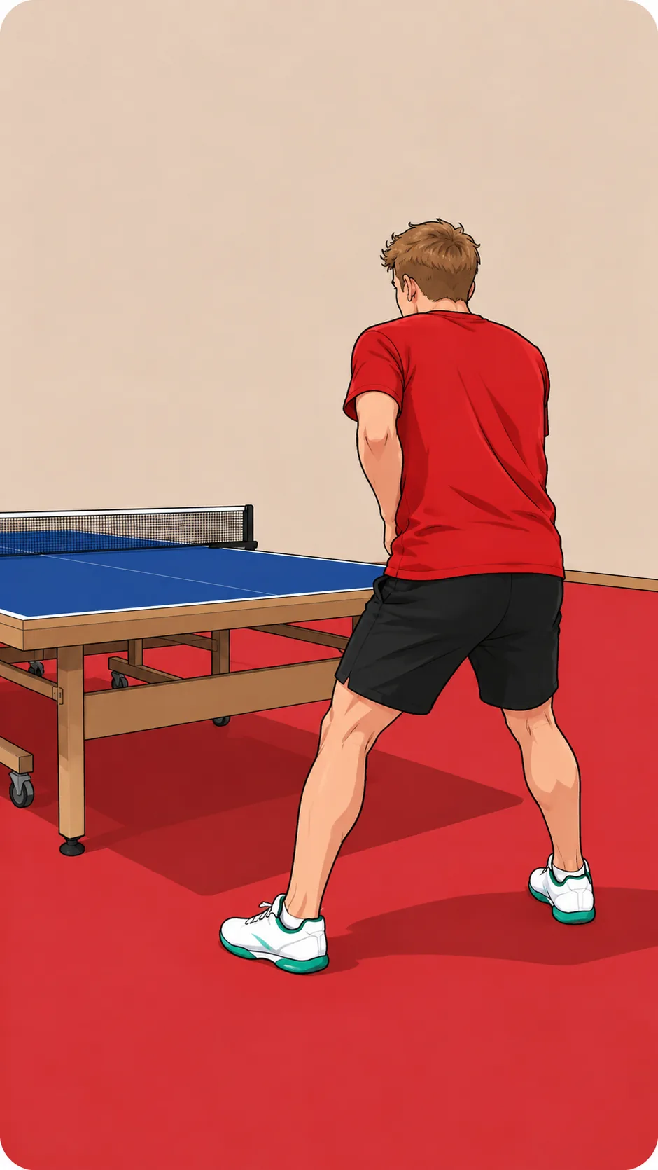 Avoid: racket hand hidden The player’s body obscures the racket hand.
