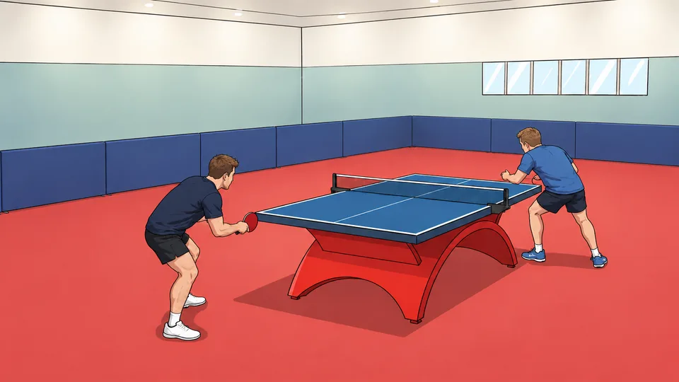 Fixed-camera table tennis Match Review recording view